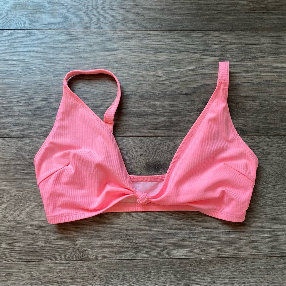 ASOS pink pullover bikini top
